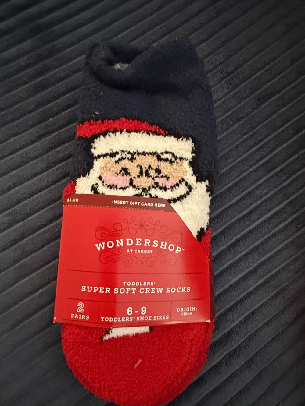 Wondershop Toddler’s Crew Socks - Red, Black, White
